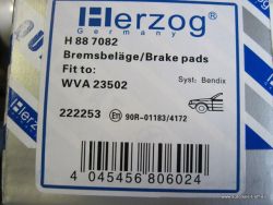 Bremsbel�ge vorne Nissan Almera Bj. 06.97-07.00