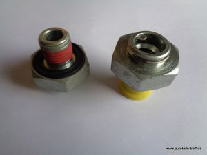 2 x Opel Anschlussstutzen Connector GM 93190331 / 9016014