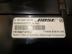 Bose Subwoofer Mercedes ML W163 1638200902